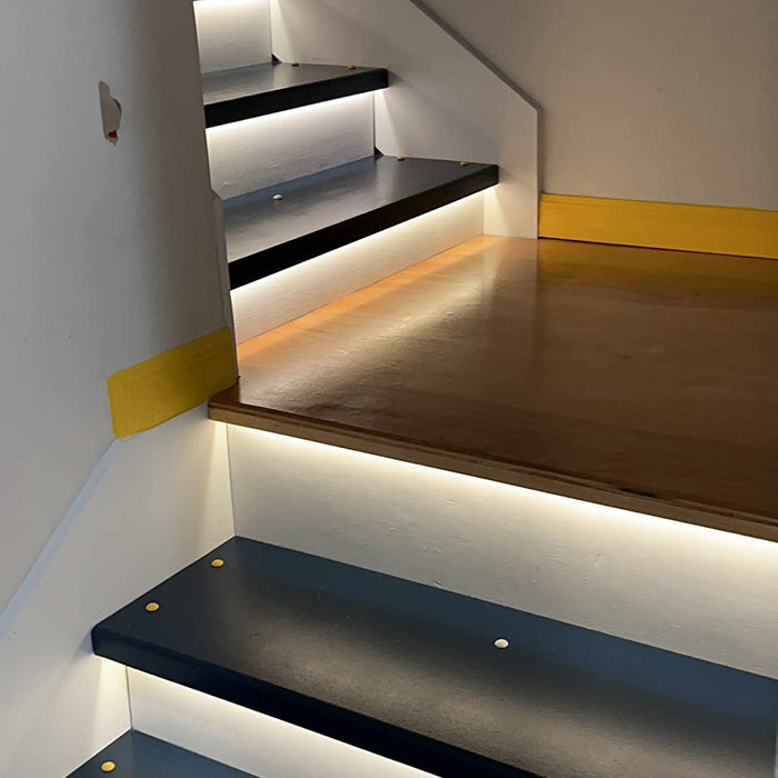 My stairs looks beautiful illuminated