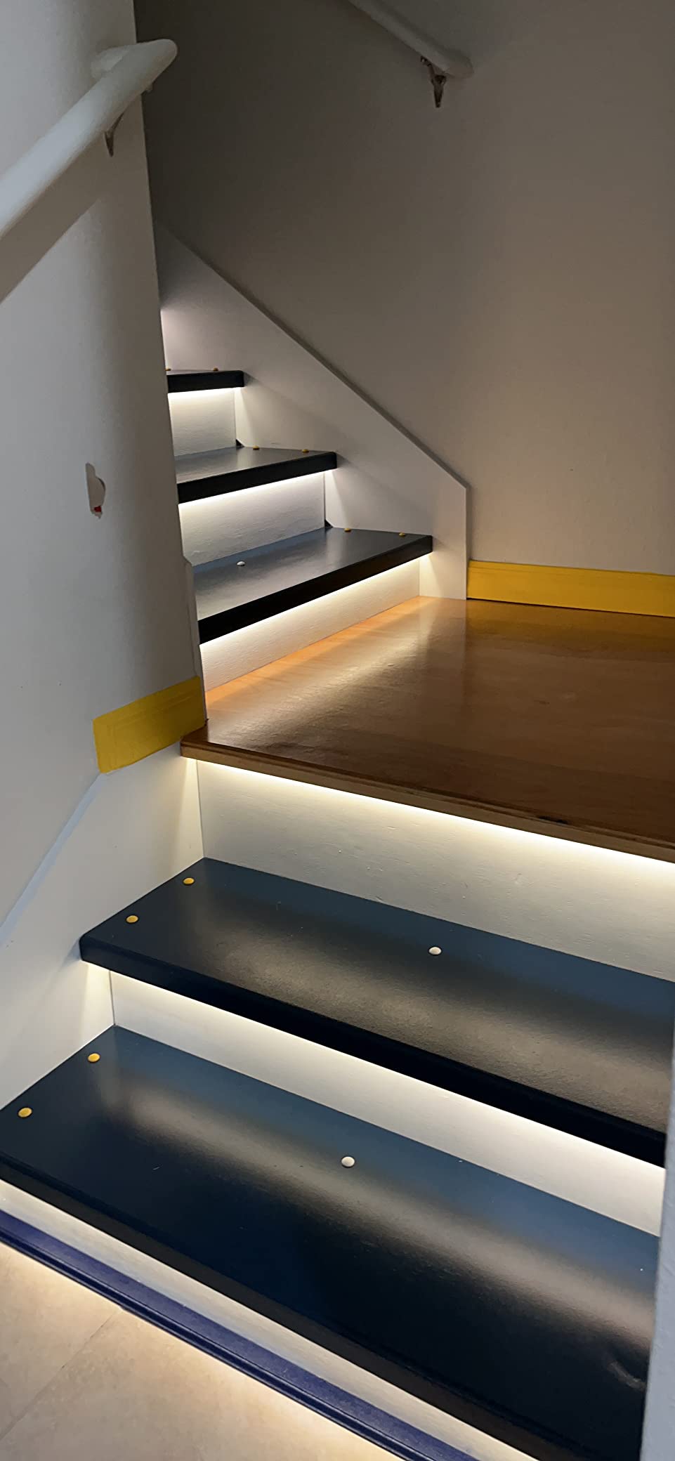 My stairs looks beautiful illuminated