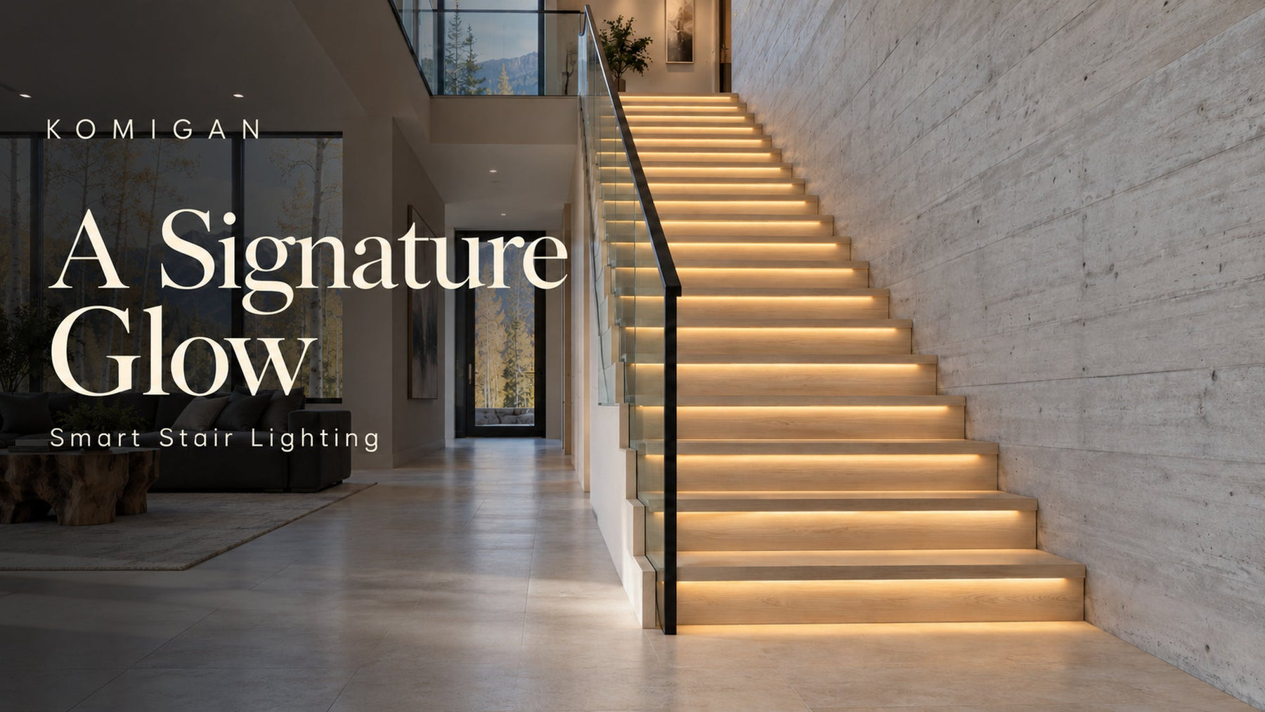 Give Your Staircase a Signature Glow | KOMIGAN Design Inspiration
