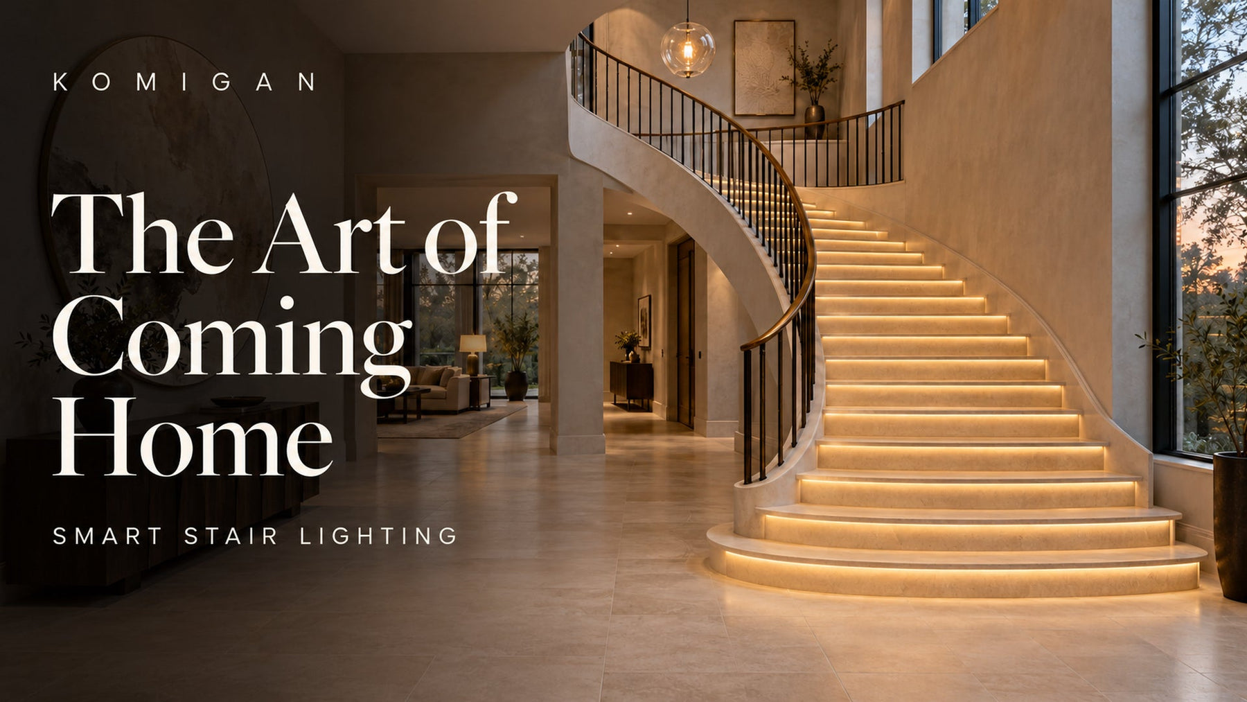 The Art of Coming Home | Warm Stair Lighting by KOMIGAN