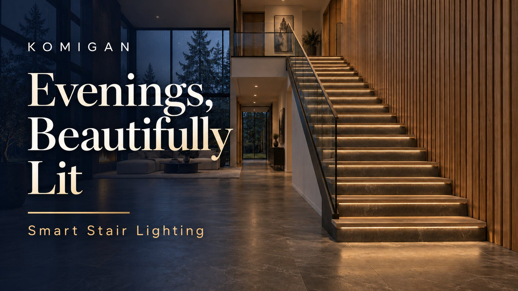 Evenings, Beautifully Lit | 5 Warm Staircase Ideas by KOMIGAN