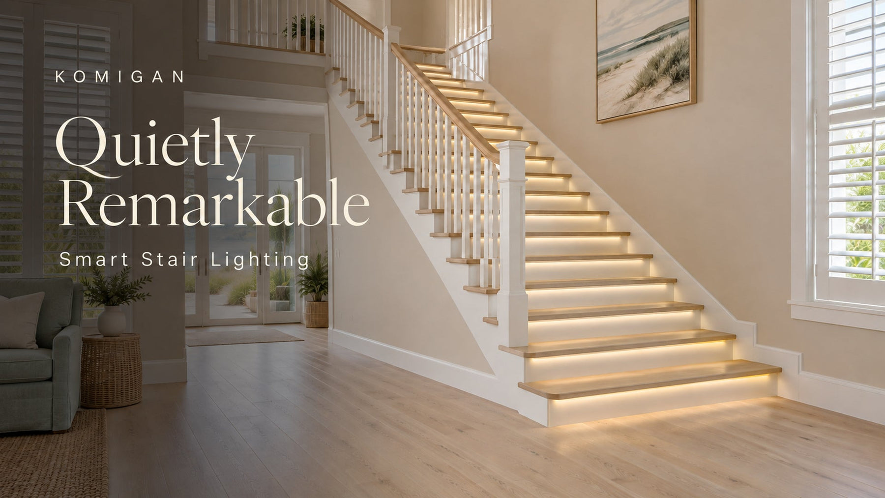 Quietly Remarkable Staircases | KOMIGAN Stair Lighting Kit