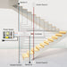 KOMIGAN Motion Sensor LED Stair Lighting Kit KMG-3233, 40 Inches Long Warm White 3000K Cuttable Flexible LED Strip Light for Indoor Staircase - KOMIGAN