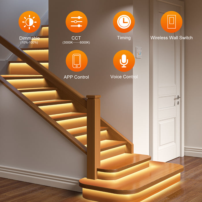 KOMIGAN Synchronized Style LED Stair ...