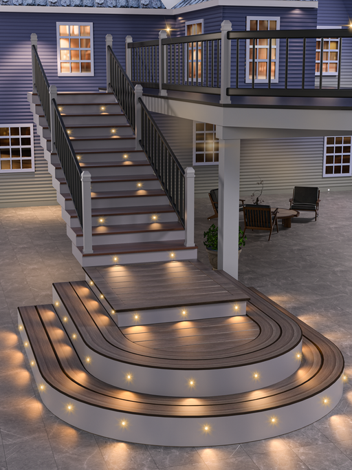 KOMIGAN LED Recessed Stair Light 4 Pack with Faceplates Indoor / Outdoor - KOMIGAN