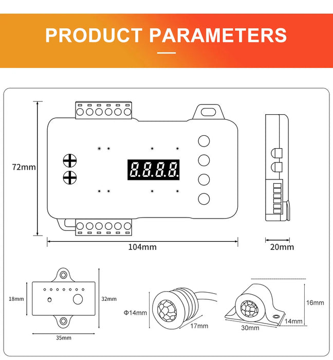 RGBW LED Stair Lighting Controller with daylight sensor Kits, RGBW Cuttable Flexible LED Strip Light for Indoor Staircase