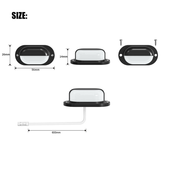 Motion-Activated LED Stair Lighting Kit RW-5620-B, Warm White 2700K Mini LED Light Bulbs Suilt for Indoor Carpeted Or Wooden Staircase