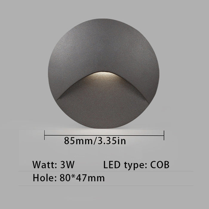 Recessed LED Step Light 110V AC Input 5W LED Wall Embedded Outdoor Indoor Stair Light KMG-2202, Warm White 3000K Deck Lights Staircase Lighting