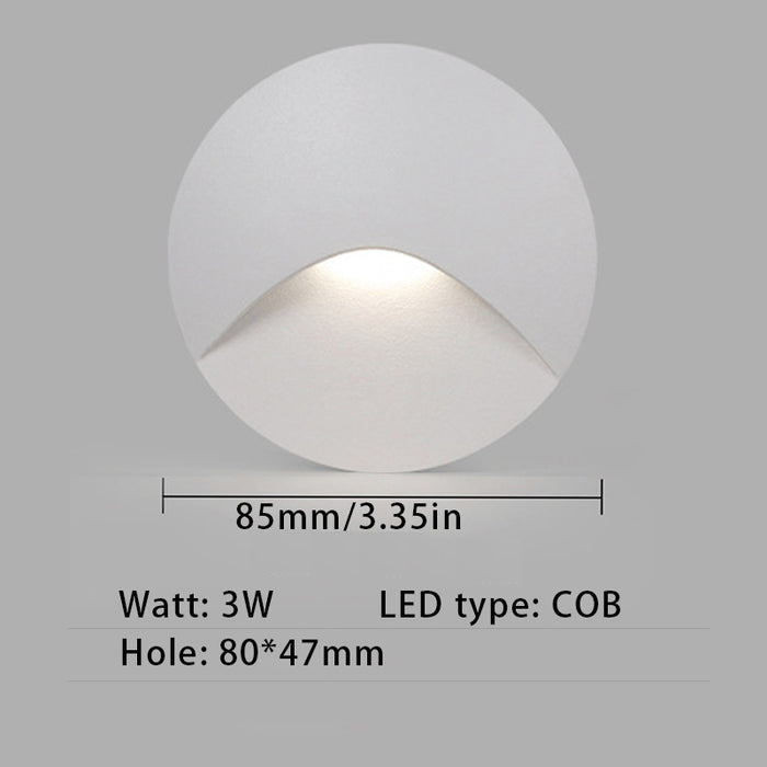 Recessed LED Step Light 110V AC Input 5W LED Wall Embedded Outdoor Indoor Stair Light KMG-2202, Warm White 3000K Deck Lights Staircase Lighting