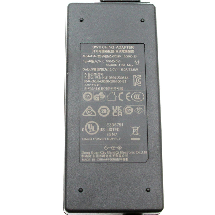 KOMIGAN US standard 12V DC 6A 72W power adapter, input voltage 100 ~ 240V