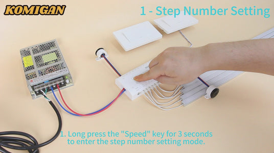 Intelligent Motion Sensor LED Stair Lighting Set - 480 LEDs For Indoor Use Stair
