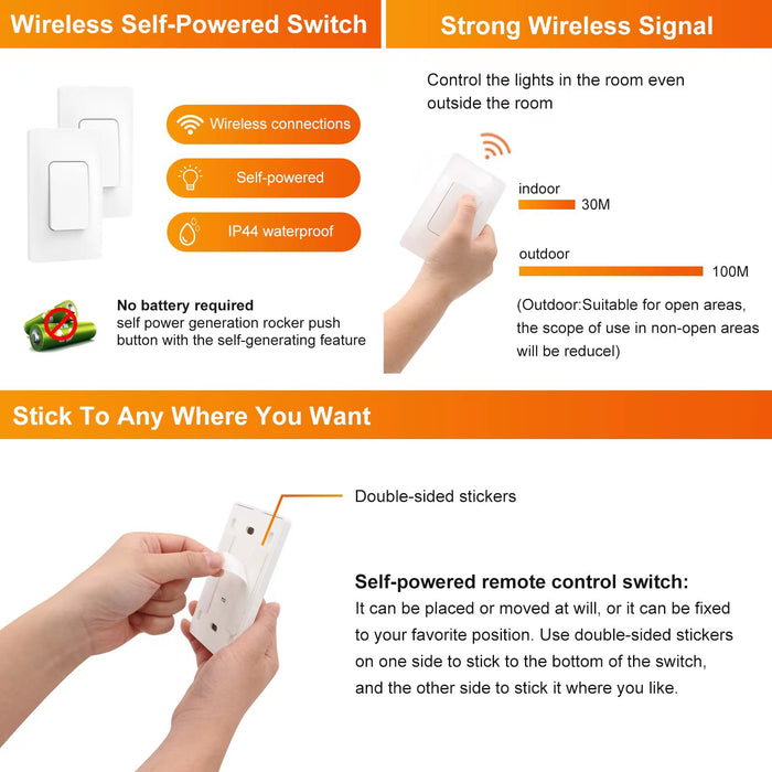 Self Powered Wireless Light Switch System