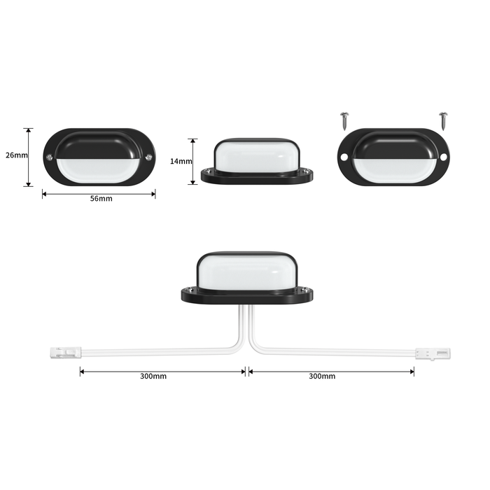 KOMIGAN LED Stair Lights LED Stair Lighting LED Step Light Kit SBL-0816, Self-Powered Wireless Panel Switch Control - KOMIGAN